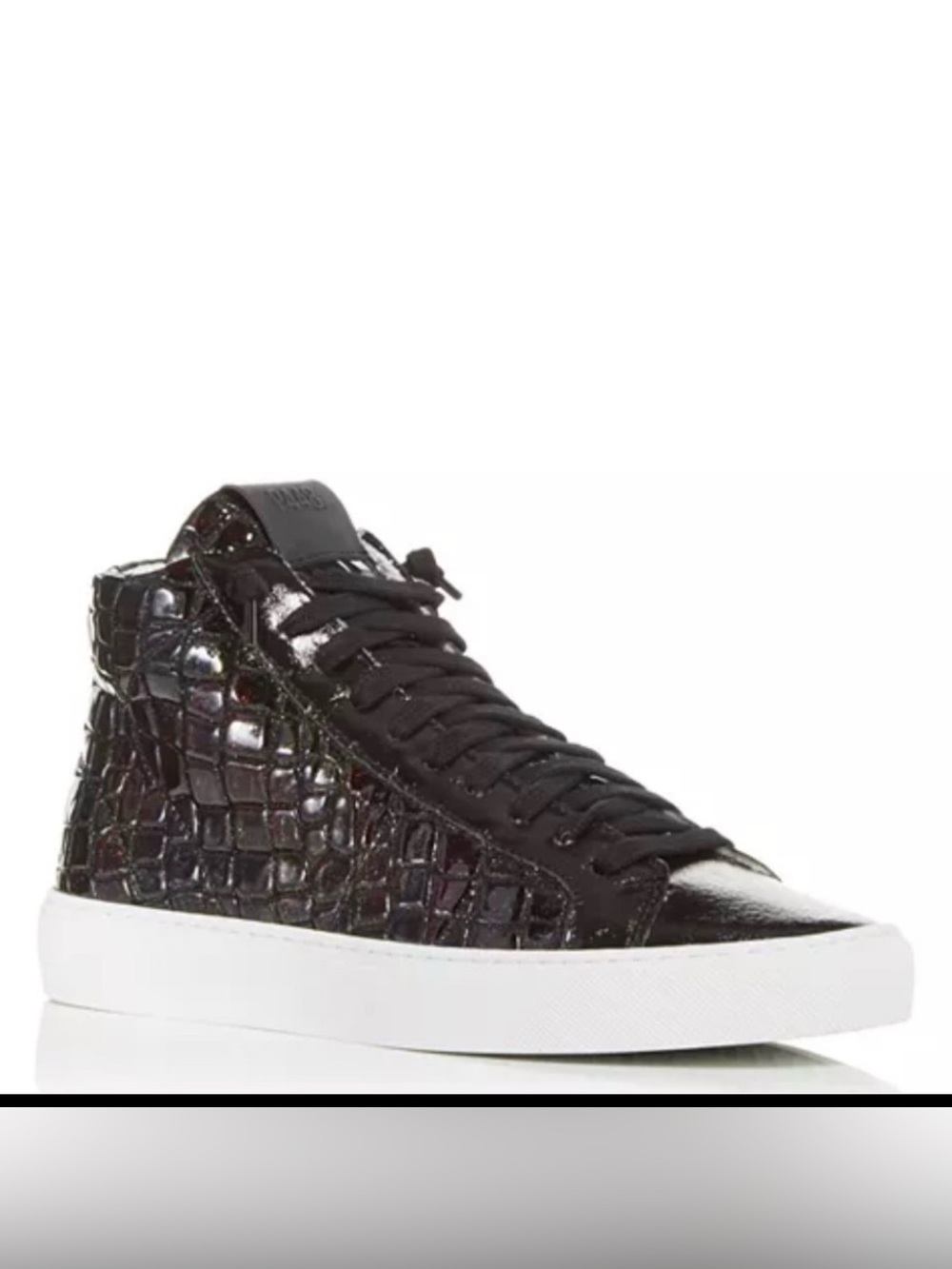P448 Fantasy High Top Sneakers Women's 12 Glitter Croc Embossed Made in Italy